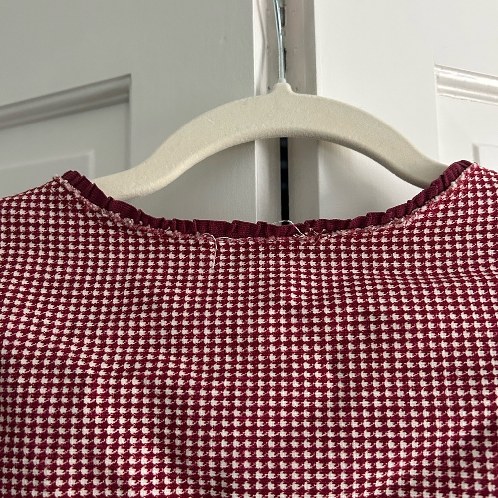 Red Checkered Button-Up Jacket - image 6